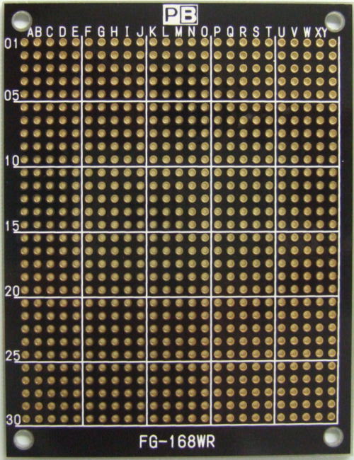 ガラスエポキシ ユニバーサル基板 URF0K070090BK 70×90mm　両面　黒