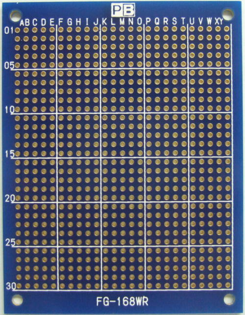 ガラスエポキシ ユニバーサル基板 URF0K070090BL 70×90mm　両面　青