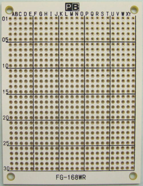 ガラスエポキシ ユニバーサル基板 URF0K070090WT 70×90mm　両面　白