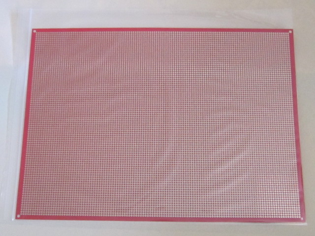 ガラスエポキシ ユニバーサル基板 URH0K230320RD 230×320mm　両面　赤