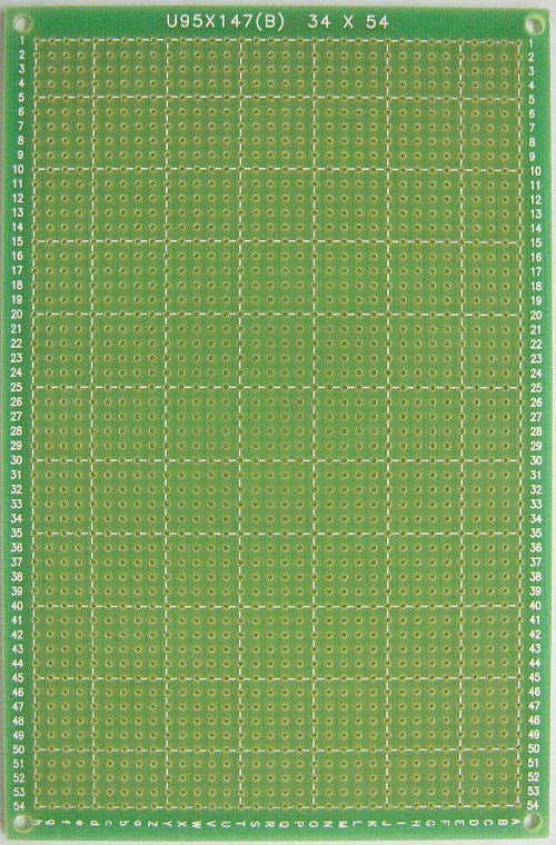ガラスエポキシ ユニバーサル基板 UKF0N095147GR 95×147mm　片面